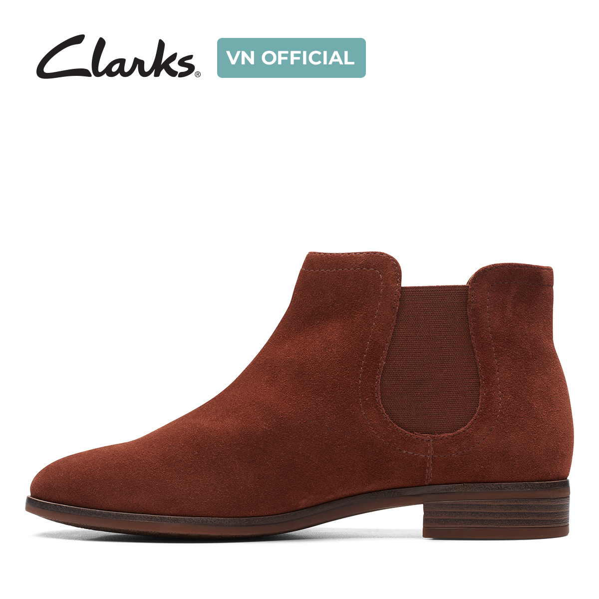 Giày Bốt Cổ Thấp Da Nữ Clarks - Trish Chelsea