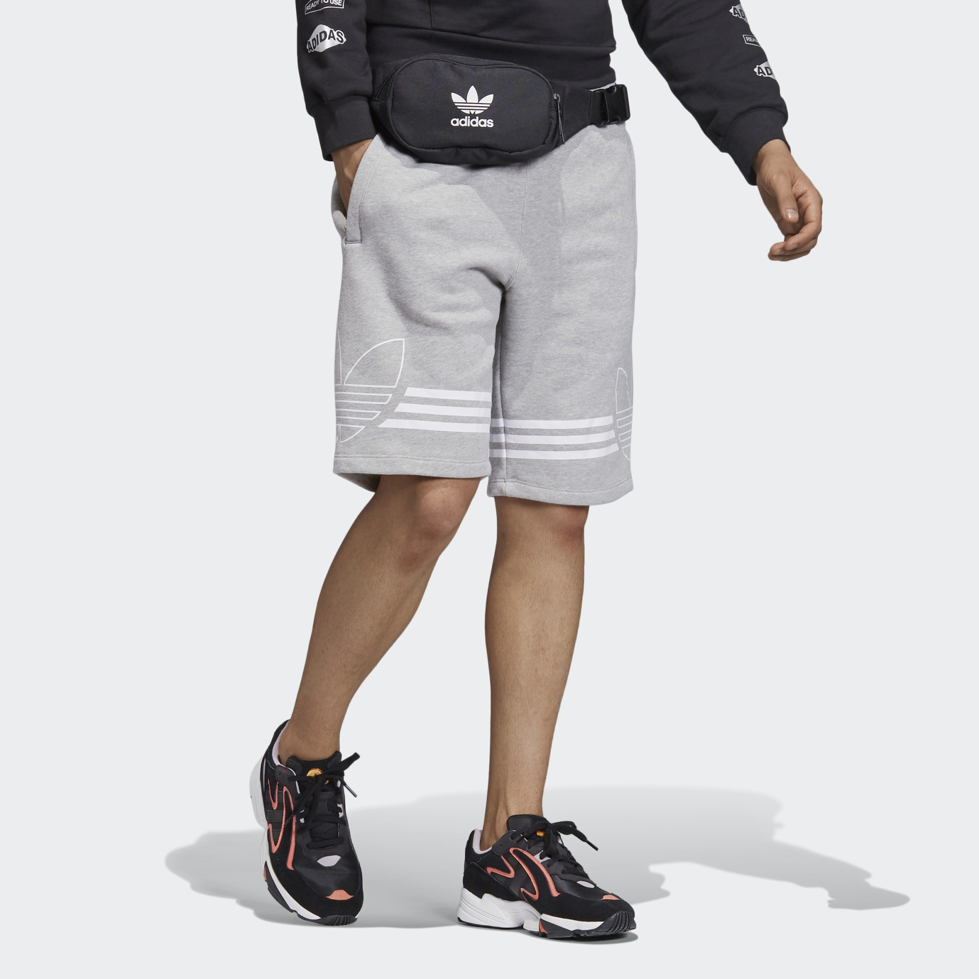 outline shorts adidas