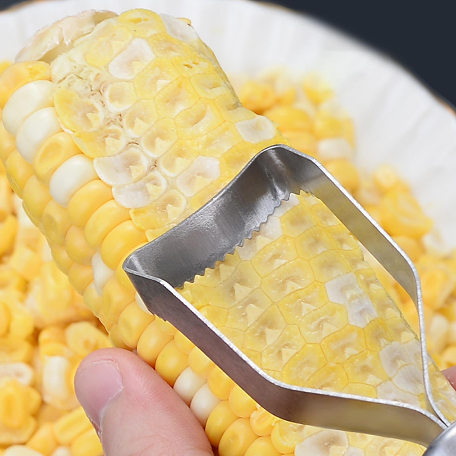 BNGOOD Corn Stripper Stainless Steel Corn Thresher Ergonomic Handle Compact Quick Corn Cobs Remover COB Remover Tool Heavy Duty Corn Planer Cutter