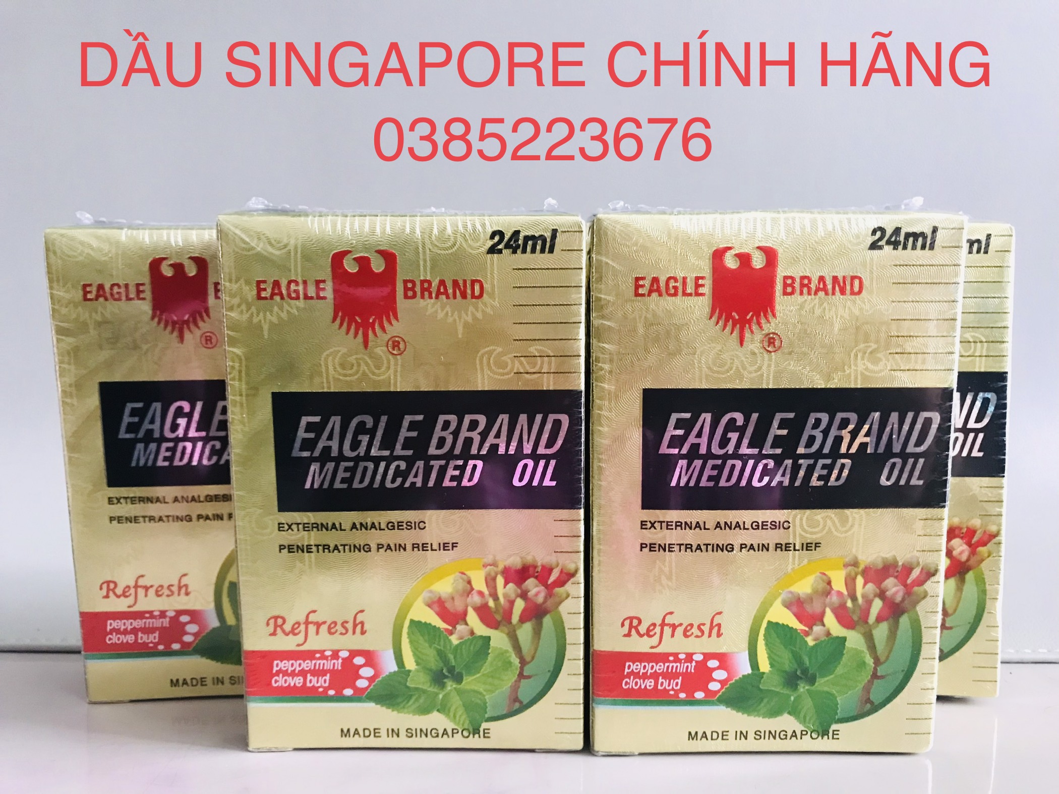 Dầu gió vàng con Ó (Eagle) Singapore
