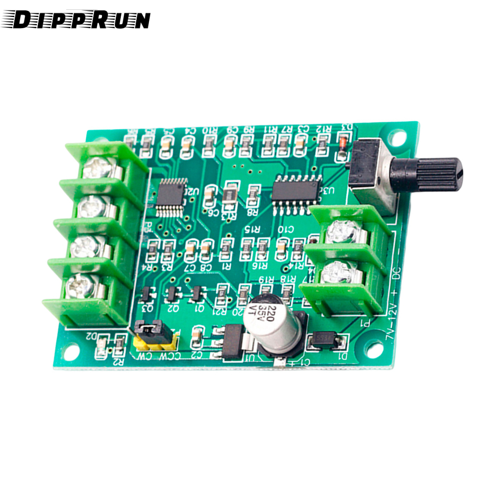 DIPPRUN DC 7V-12V Brushless DC Motor Driver Controller Board With Reverse Voltage Over Current Protection For Hard Drive Motor 3/4 Wire