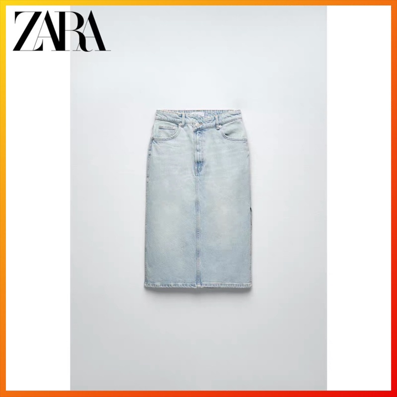 Váy midi denim TRF Nữ Mới Mùa Hè ZARA