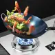GJURD Anti-scalding Chinese Traditional Iron Wok Round Bottom Wooden Handle Iron Pot Kitchen Cookware Non-stick Frying Pan Restaurant. 