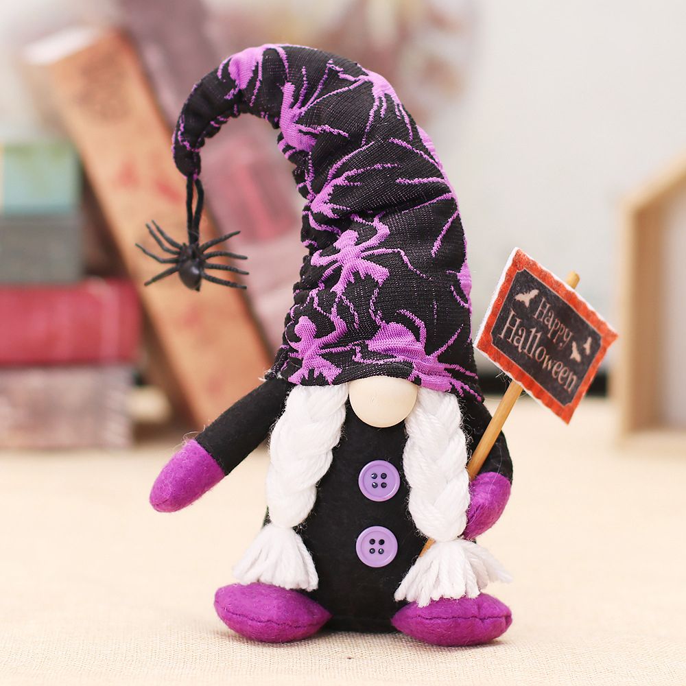 VVDR Halloween Cán Chổi Phim hoạt hình Nhà Trang Trí Thú nhồi bông Đồ Chơi Trang trí Đồ chơi Búp Bê Gnomes Búp Bê Sang Trọng Chân Ngắn Faceless Búp Bê Phù Thủy Lùn Búp Bê Đồ Chơi sang trọng