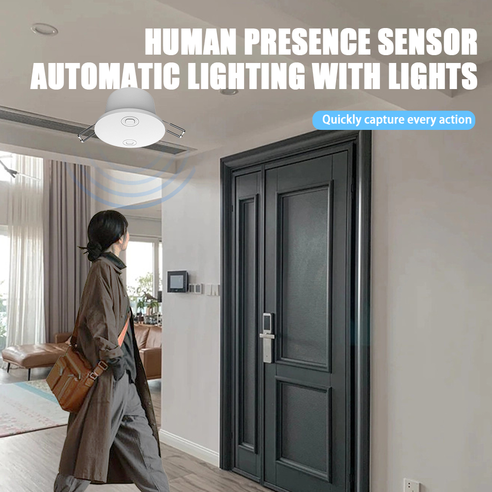 Bitterorangetgd【Ship within 24 hours】EWelink ZigBee 5.8G Smart Human Presence Detector MmWave Detection Sensor Motion Sensor For Home Security And Energy Savings