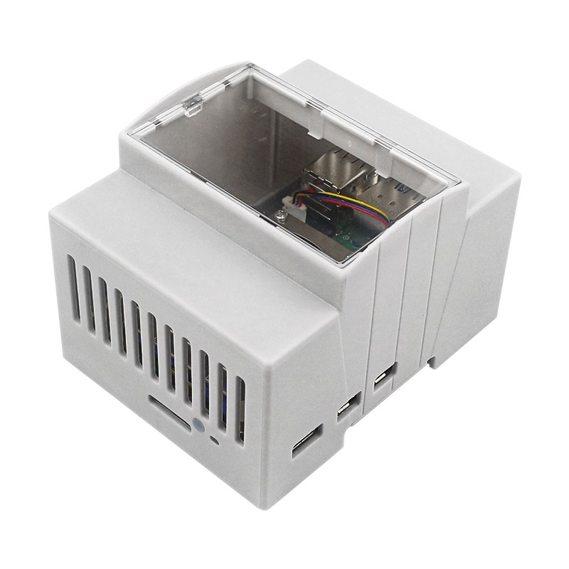 Raspberry Pi 5 ABS Case DIN Optional Cooling Fan Aluminum Heatsink for ...