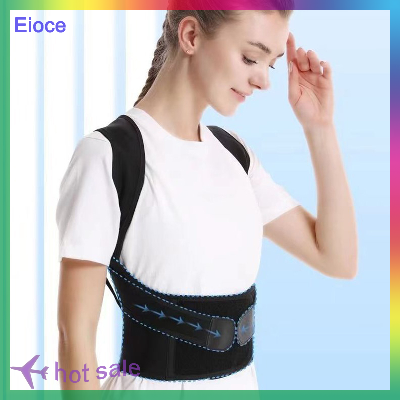 Eioce thư thế lưng có thể điều chỉnh dây đai chỉnh ngồi dây đai chỉnh lưng phụ nữ người đàn ông ngăn ngừa gù giảm đau đai điều chỉnh tư thế