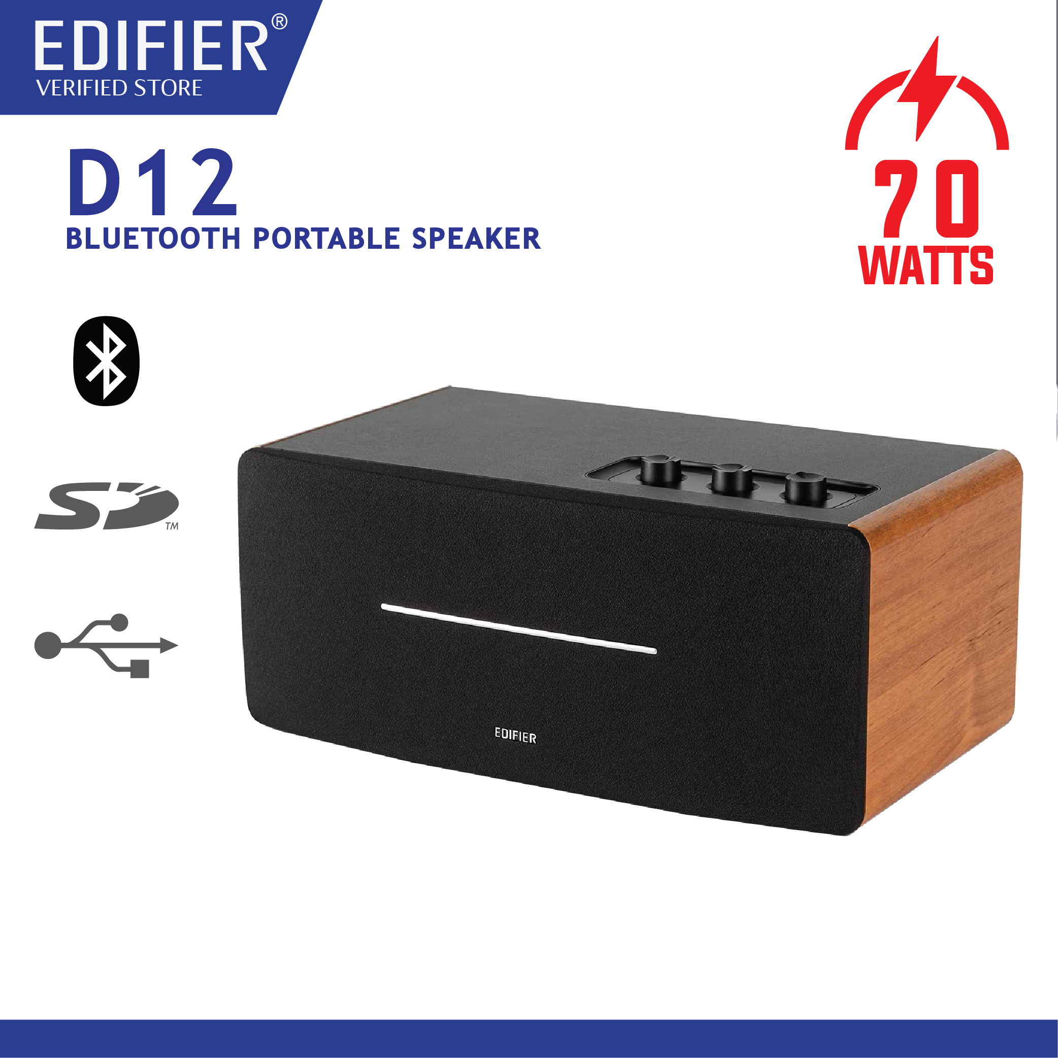 Edifier D12 Bluetooth Stereo Speaker Lazada PH