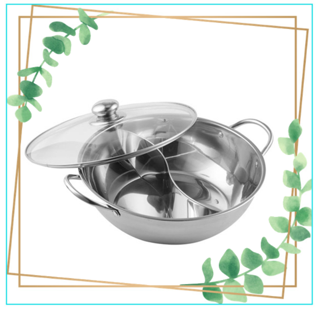 Nồi lẩu inox 2 ngăn 30cm