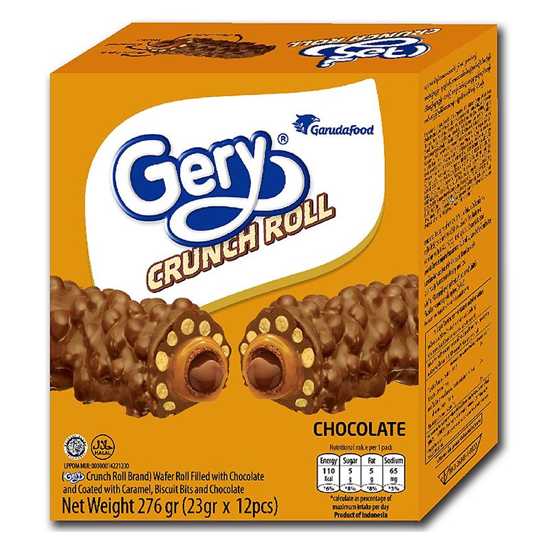 [GDN] Bánh Cuộn Gery Ngũ Cốc Phủ Socola 276G