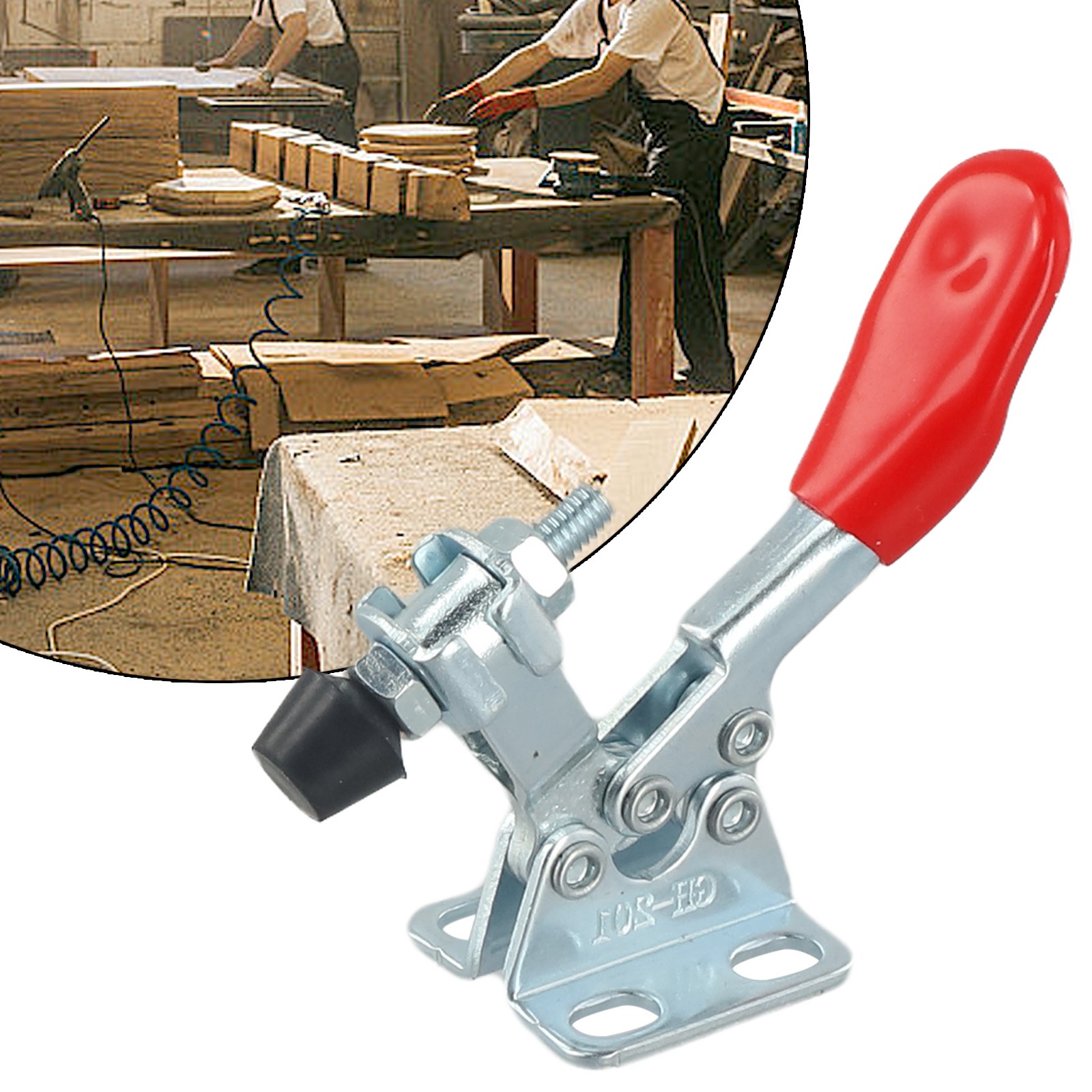 1/4PCS Toggle Clamp Holding Capacity Toggle Clamp GH-201 Quick Horizontal Clip Hand Tools