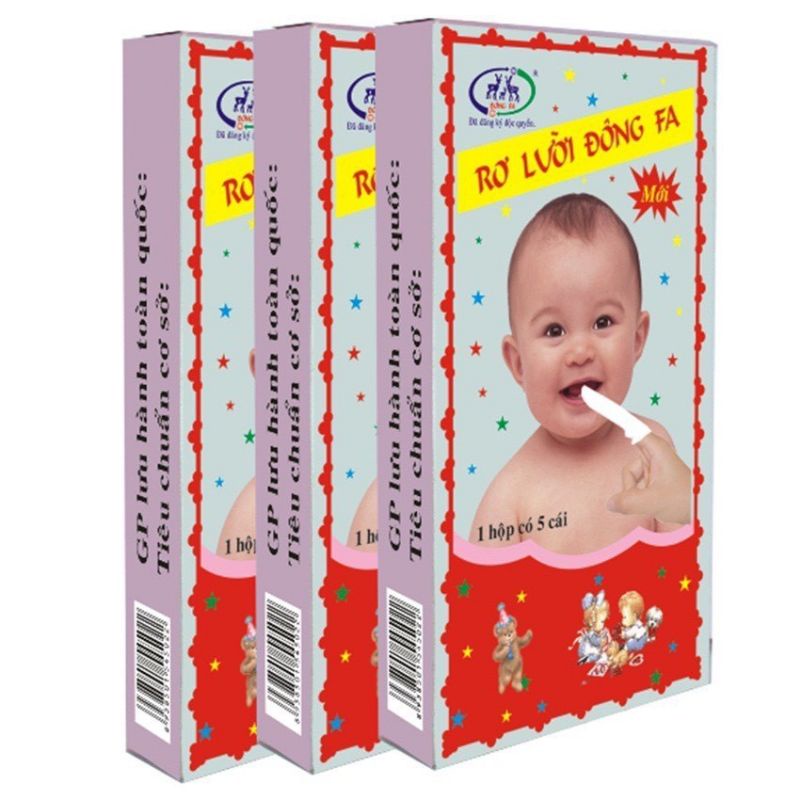 Rơ lưỡi, gạc rơ lưỡi xỏ ngón Đông Fa (tách lẻ 1 hộp 5cái)