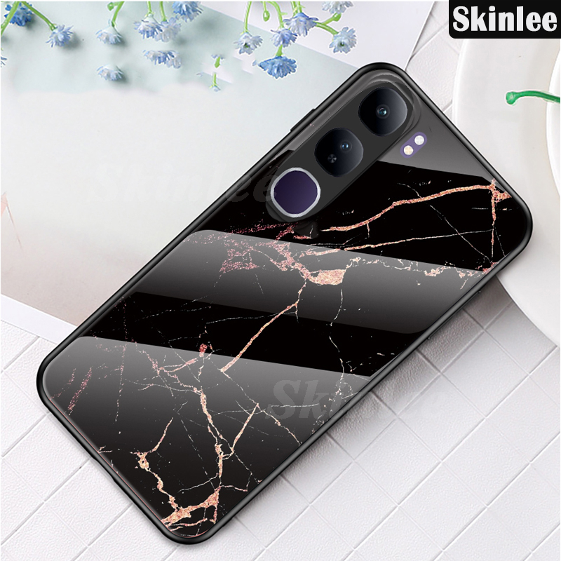 Phone%20case%20For%20Vivo%20V40%20Lite%20Back%20cover%20Fashion%20Marble%20Hard%20Tempered%20Glass%20Protector%20Soft%20Silicone%20Cover%20For%20Vivo%20V40%20Lite%20Cover%20cases%20-%20Image%203