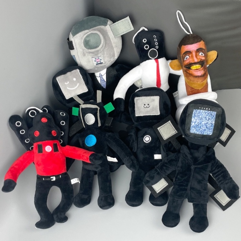 Jyuha 1/2PCS Skibidi-Toilet Peluche, Titan TV Man Plushies Doll Toy, Robot  Peluches, Skibidi-Toilet Speakerman Peluche Figure Pillow, for Kids, Fans