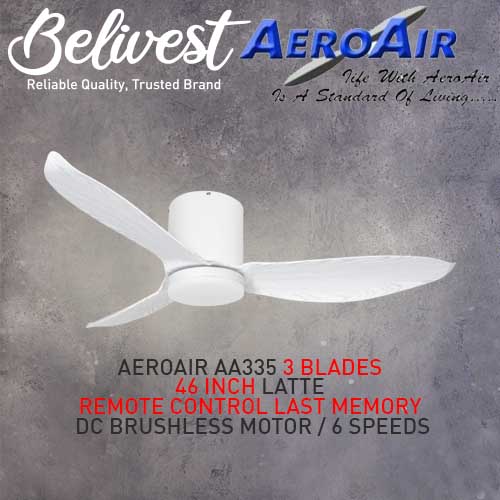 (LOWEST PRICE GUARANTEED) AEROAIR AA335 35, 46, 52inch DC Motor Ceiling