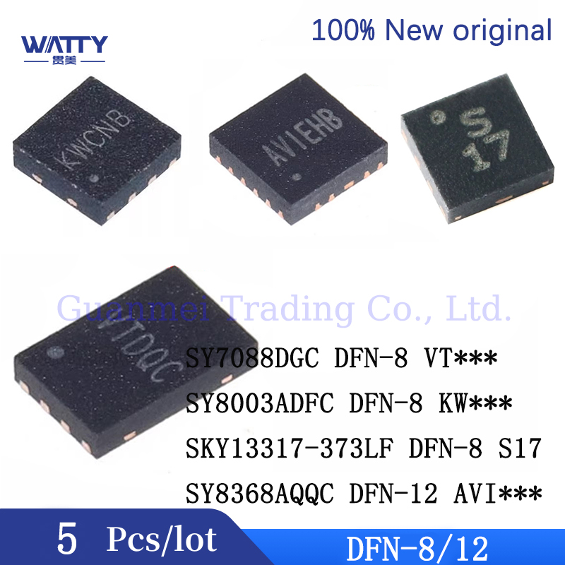 5 Pcs/Lot Circuitry PartSY8003ADFC KWXYZ KW6BC KW4GC KW4GB SKY13317-373LF SKY13317 SY8368AQQC AVI SY7088 SY7088DGC QFN-8/16 Part Electrical Circuitry Components