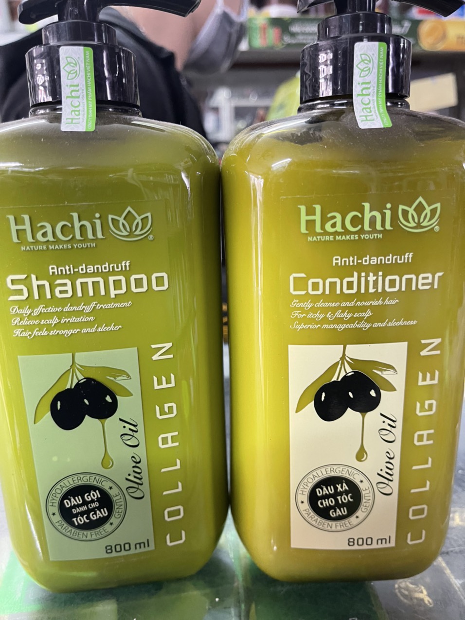 Cặp Dầu Gội Xả HACHI 800ml x2