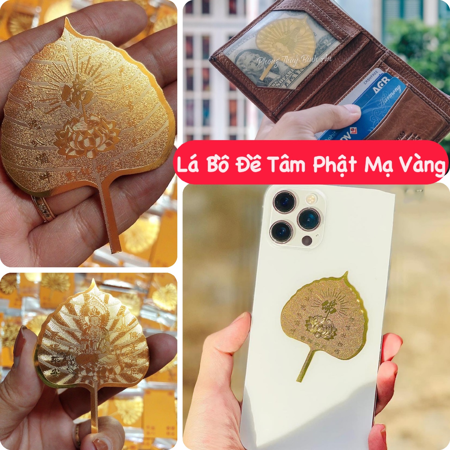 Miếng dán điện thoại QUAN THẾ ÂM linh phù tài lộc, ý nghĩa phong thủy - Là Bồ Đề Tâm Phật Bình An