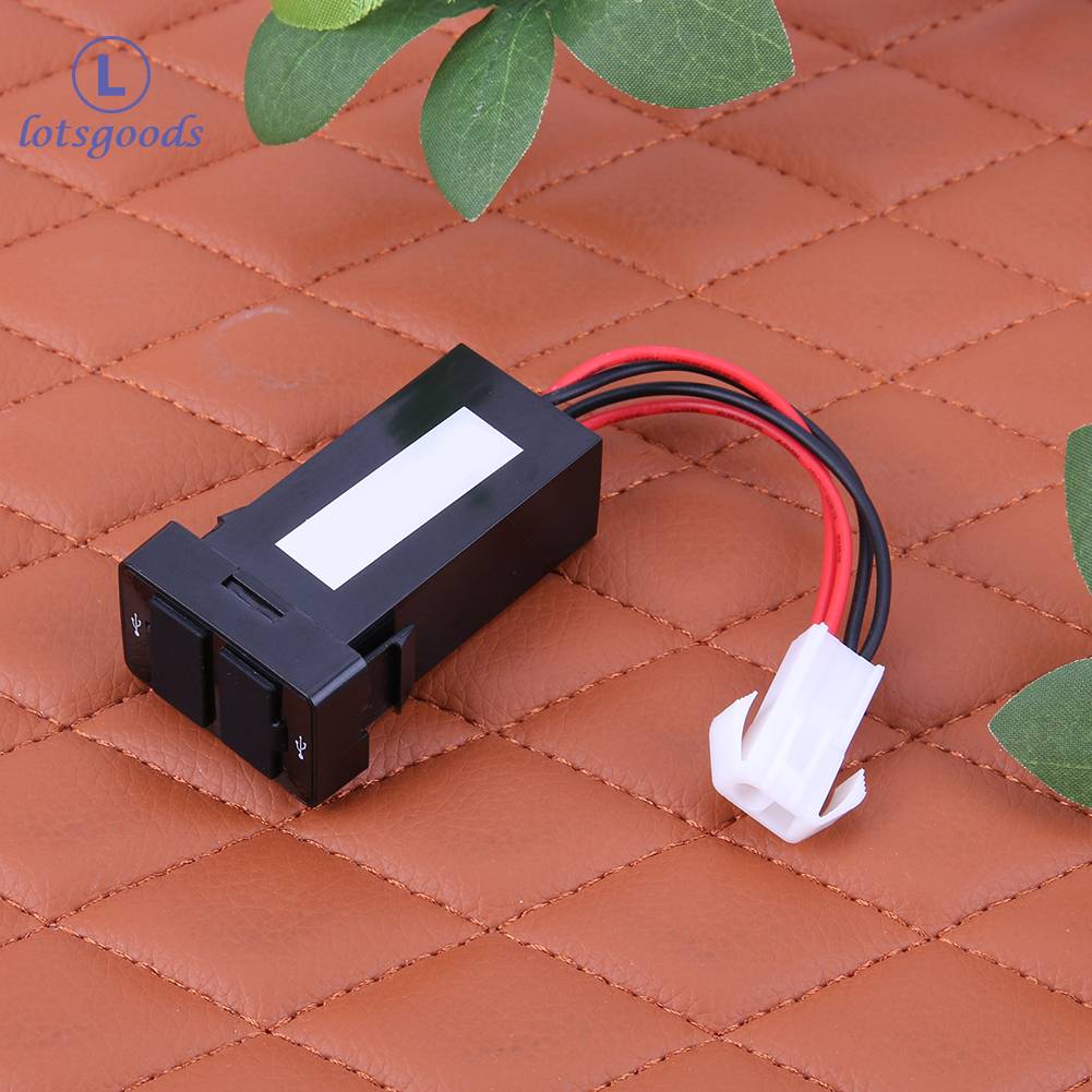 For Toyota Dual USB Car Charger Power Outlet USB Socket for iPhone iPod