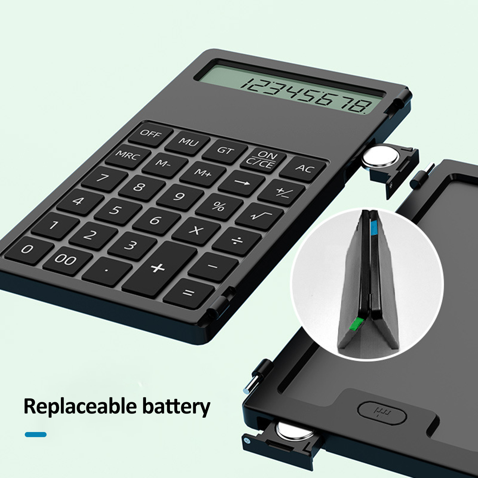 Goodbro Standard Function Calculator Multipurpose Scientific Calculator with Erasable Writing Board Ideal for Students Office Use Battery Powered 12 Digits Led Display School Supplies