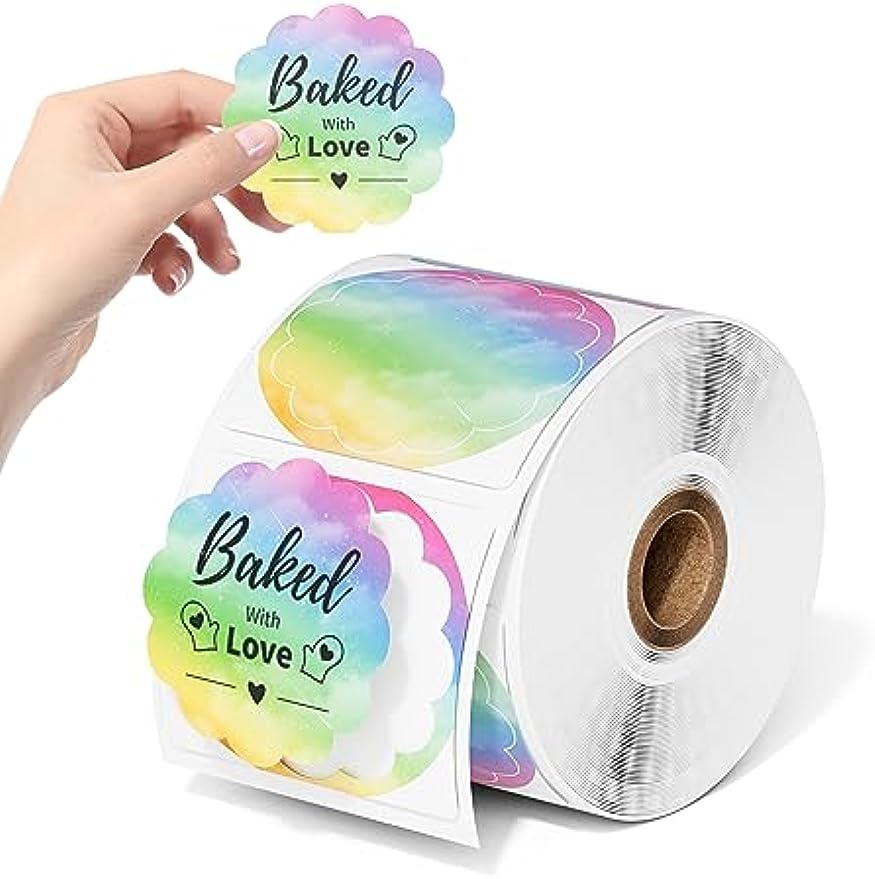 Phomemo PM-241BT Shipping Label Printer Label Sticker Round Label Square Label Rainbow Color DIY Logo Design Small Business. 