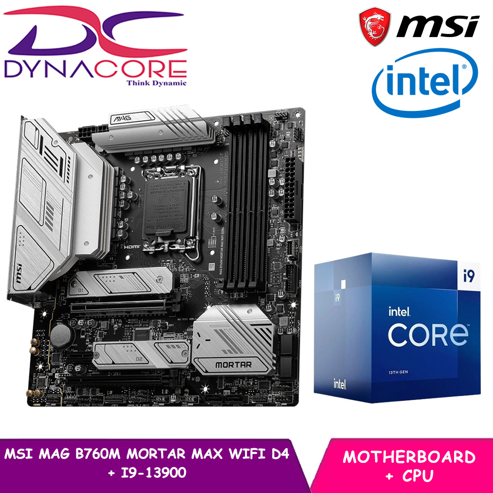 MSI MAG B760M MORTAR MAX WIFI D4 + Intel® Core™ i9-13900 BUNDLE