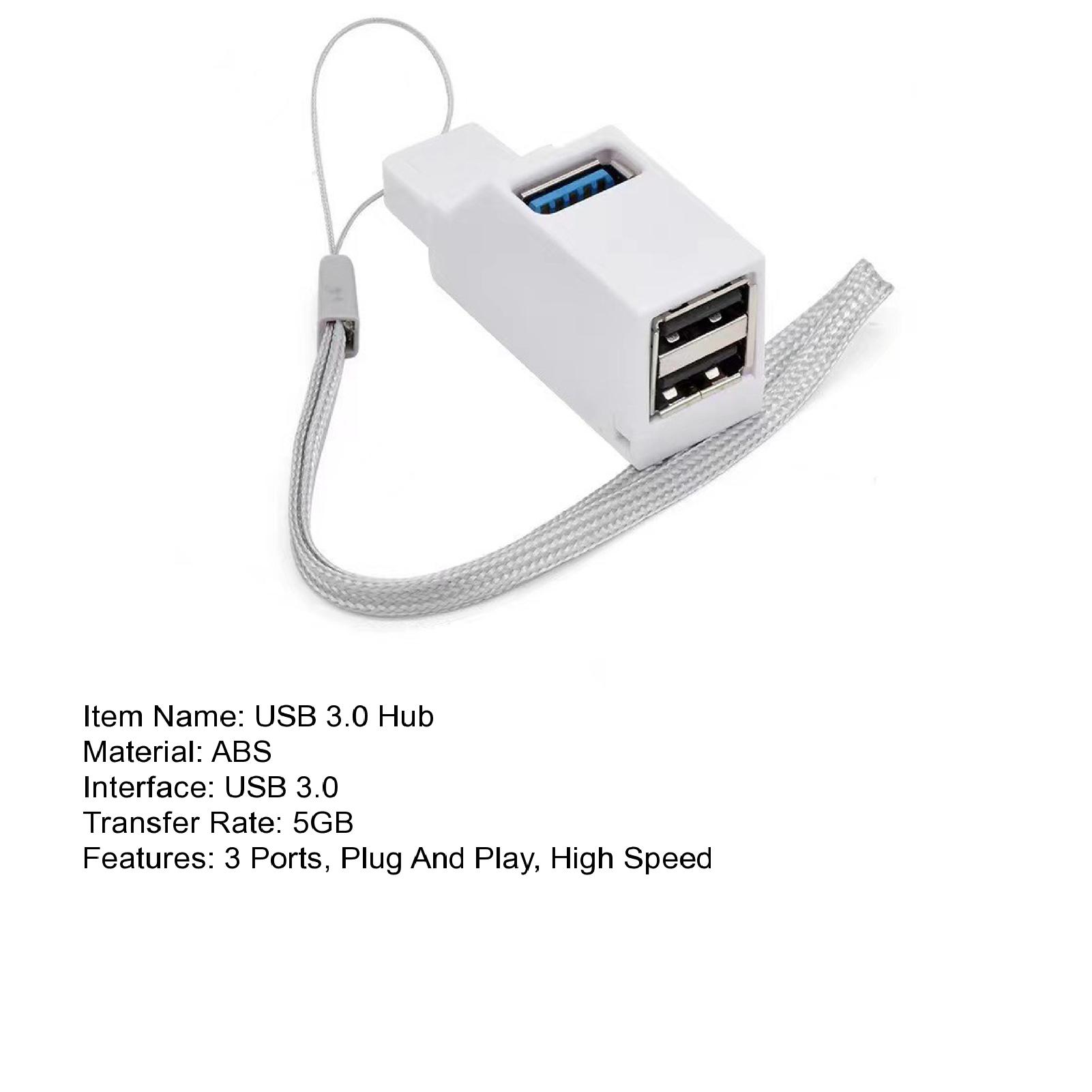 High Speed Usb 3.0 Hub Portable Usb 3.0 Hub High-speed Data Transfer Wireless Expander Plug Play Ideal Laptop Accessory