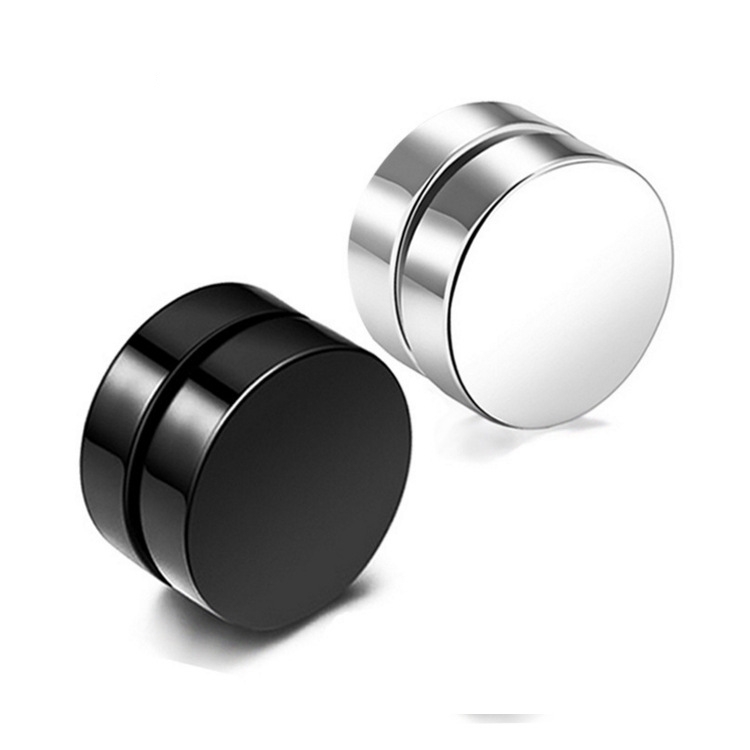 Punk Mens Strong Magnet Magnetic Ear Stud Set -Non Piercing Earrings -Earrings Gift for Boyfriend Lover Jewelry. 