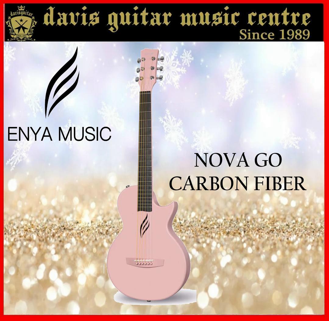 Enya Nova Go Pink Carbon Fiber Acoustic Guitar Travel 1/2 Size with