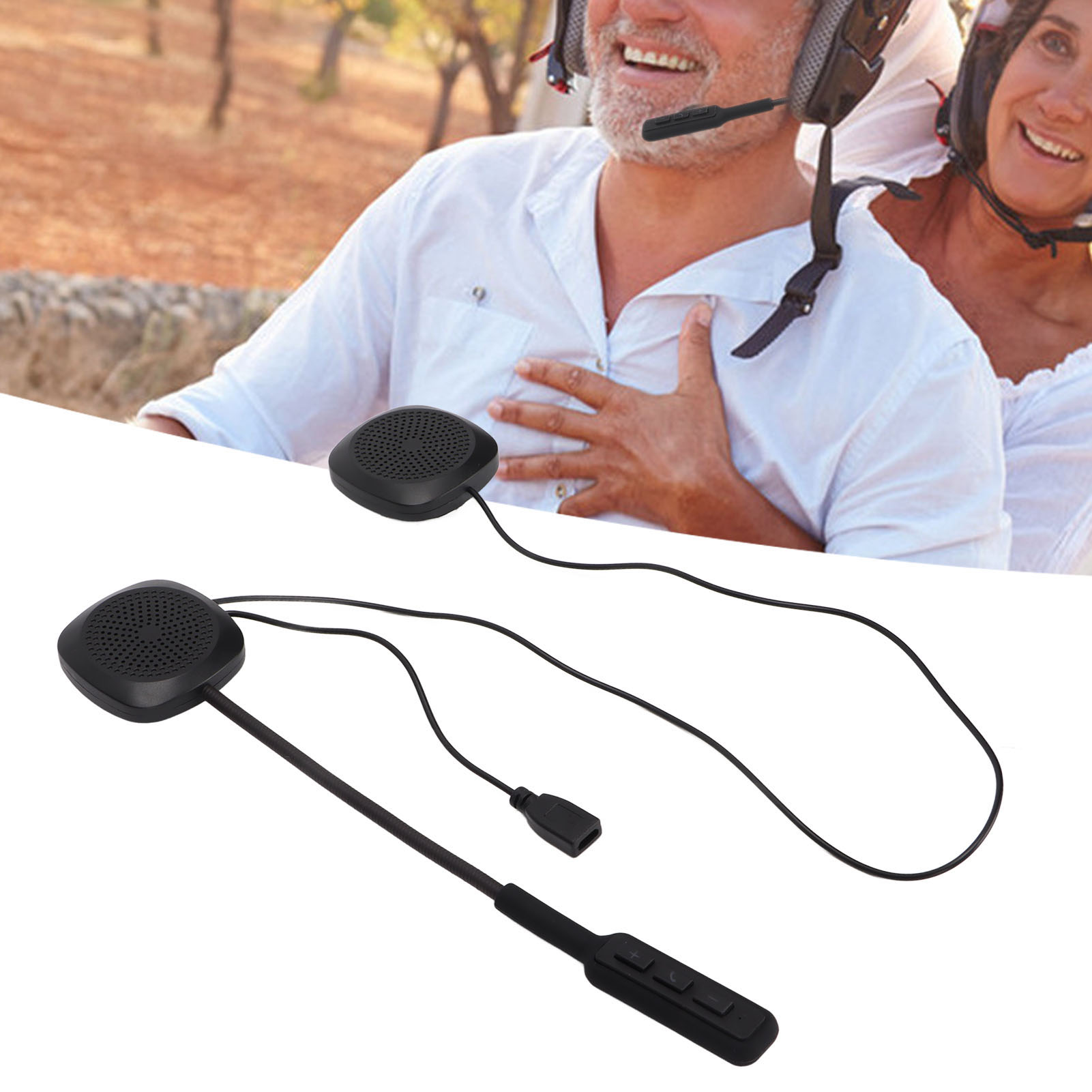 Helmet Bluetooth Intercom Headset Easy Set Up Long Standby Motorcycle Bluetooth Earphone Long Range for Riders
