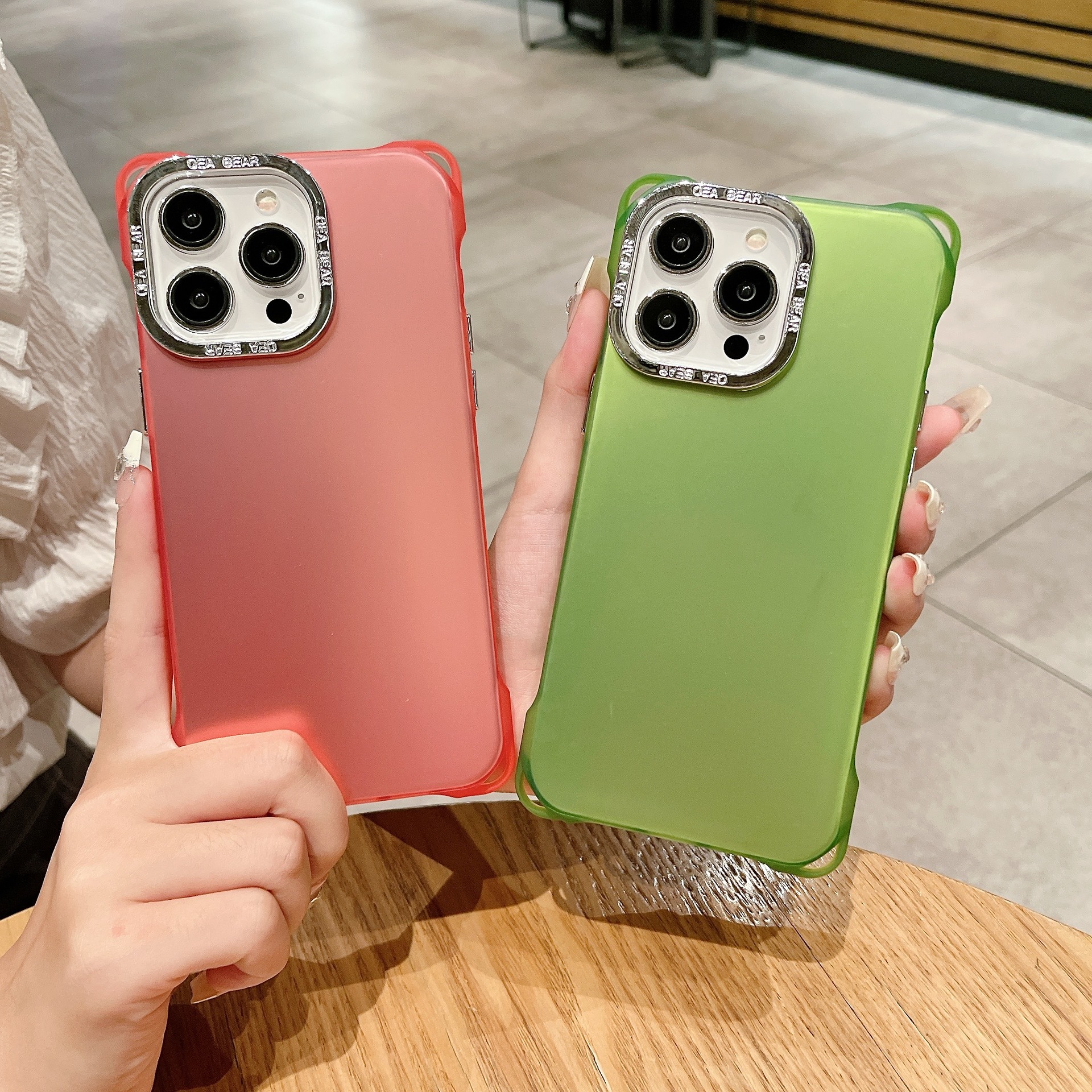 KISSCASE Four Corner Anti Drop Phone Case for IPhone 15 Pro Max 15Plus Case IMD Electroplated Lens Circle Shockproof Cover for IPhone 14 13 12 11 Pro Max Slim Laser Shell