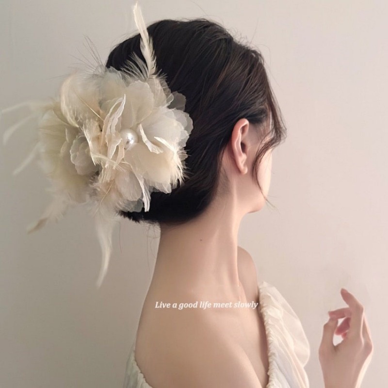 Kẹp Tóc Hình Lông Vũ Đính Đá Thời Trang