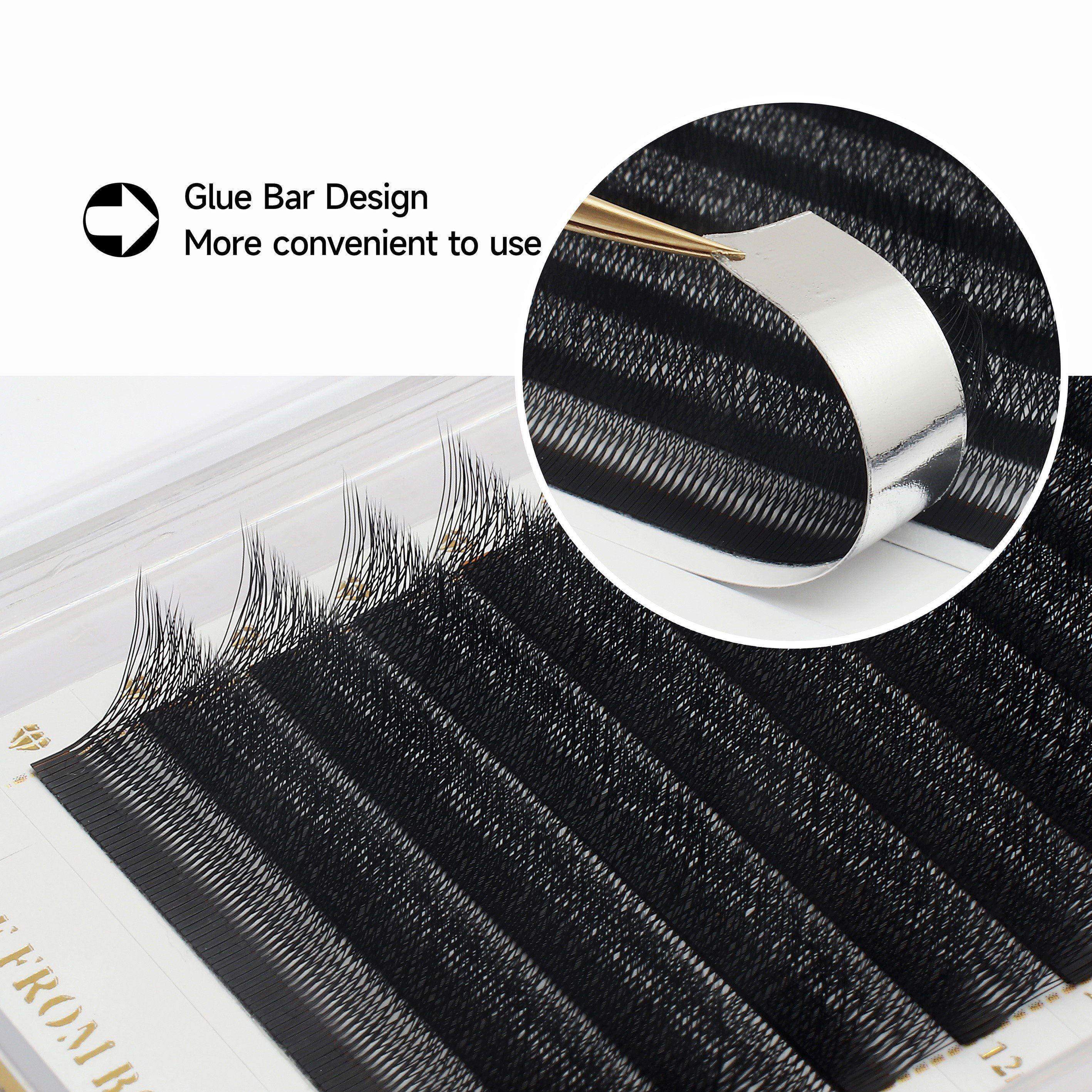 XIUSUZAKI 5D W Shaped Bloom Automatic Flowering Premade Fans Eyelashes ...