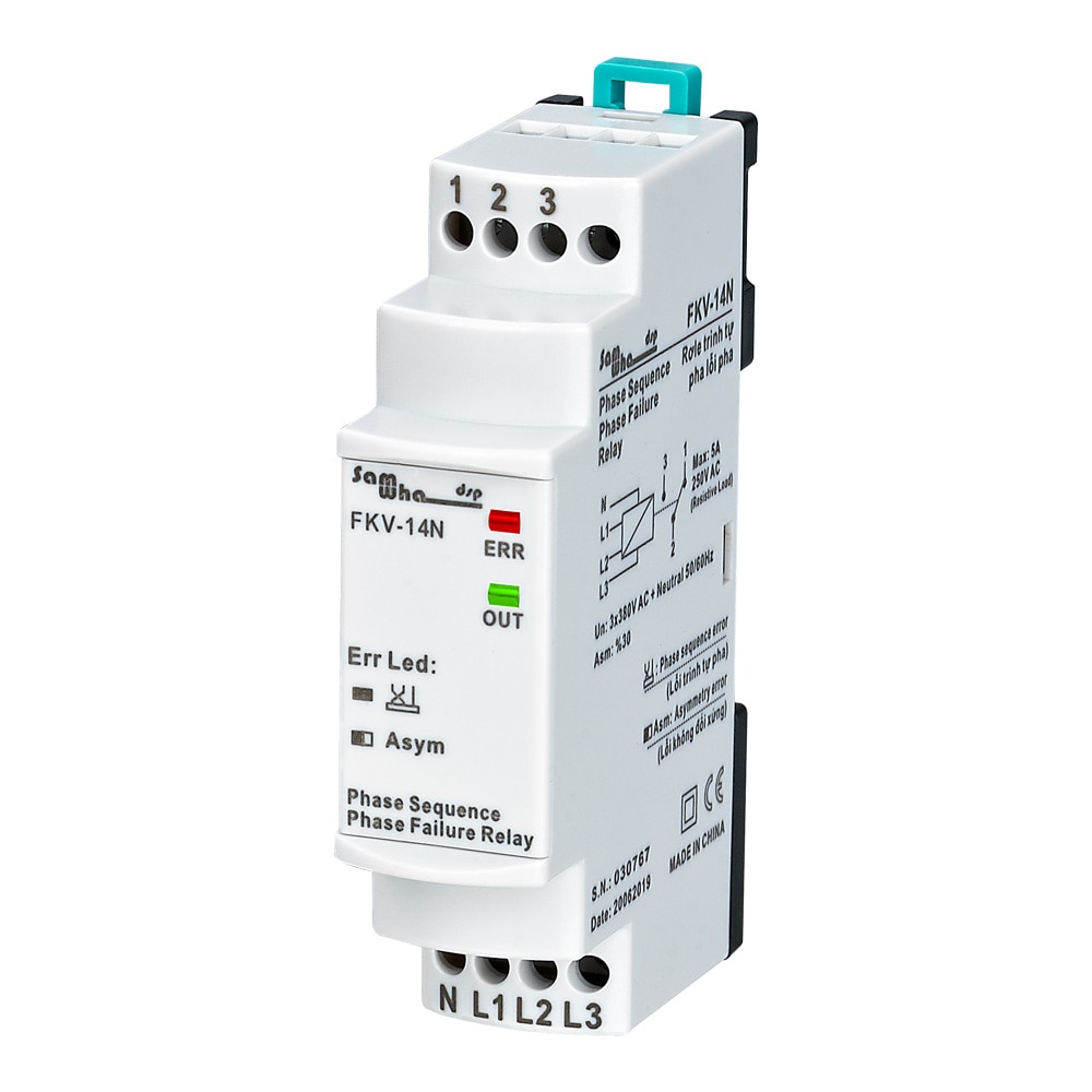 Samwha-dsp fkv-14n 3*380vac with neutual three-phase phase failure, phase asymmetry, phase sequence relay