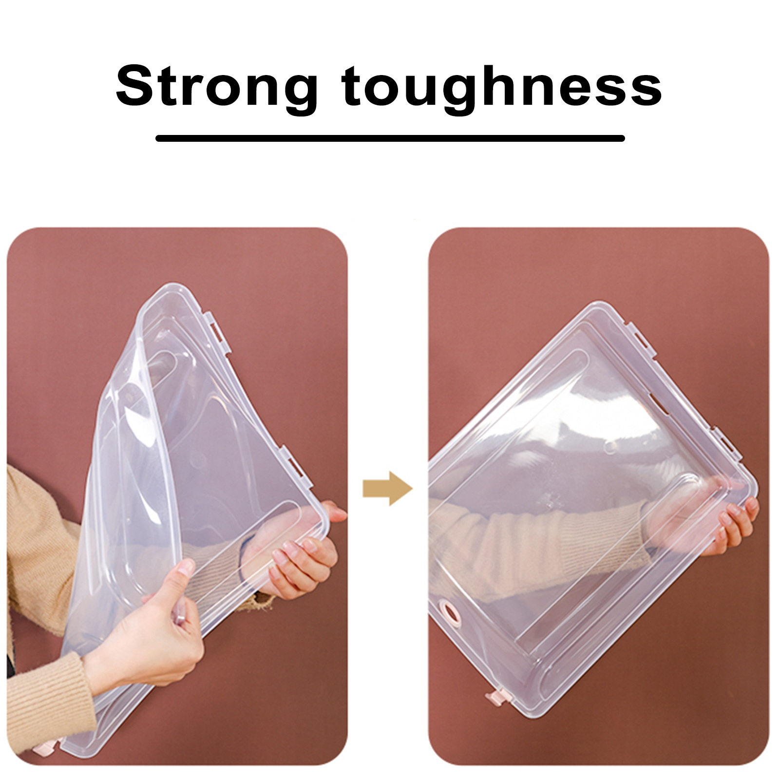 Stackable Shoe Box Ventilated Shoe Storage Box Transparent Shoe Storage Box with Ventilation Holes Space-saving Organizer for Home