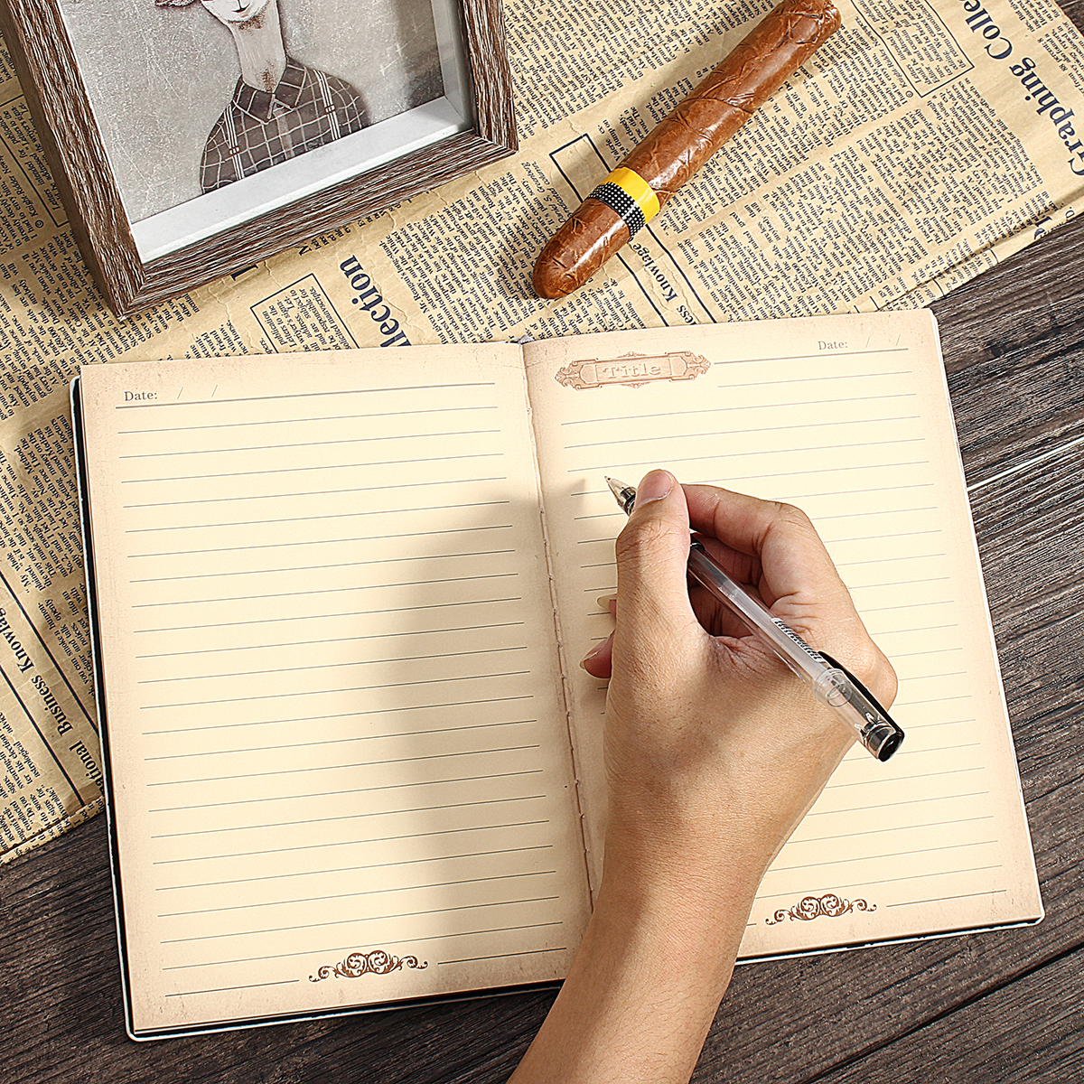 A5 Embossed Leather Travel Journals Vintage Handcraft Embossed Antique ...