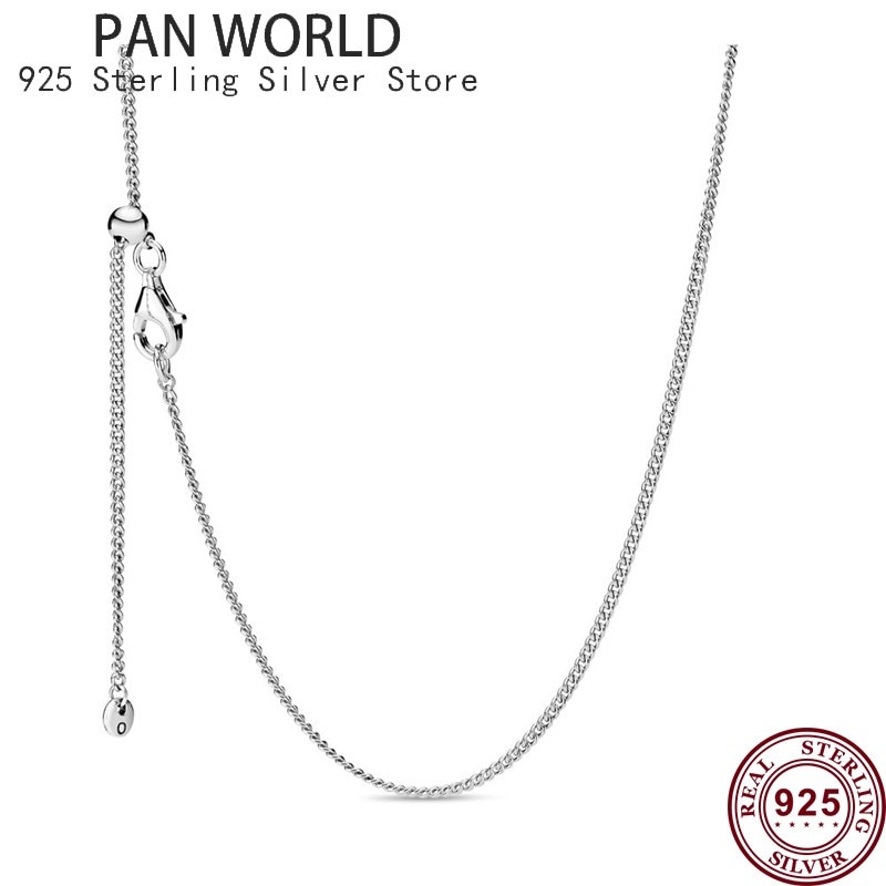 Hot 925 Sterling Silver Fashion Versatile Clavicle Chain Women's Necklace Is Suitable For The Original pan Pendant Jewelry. 