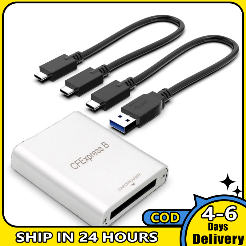 Cfexpress type b card reader usb3.1 gen2 10gbps 1dx3 card reader memory card adapter with led indication lamp