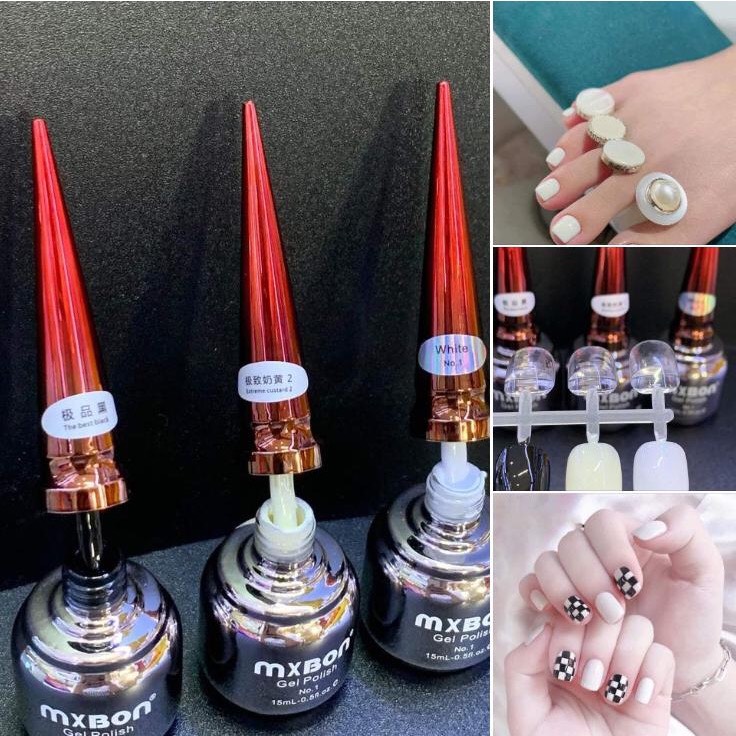 Sơn Gel Trắng Đen Sữa Gạo Mxbon Hot - sinailmi