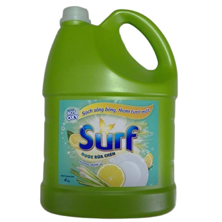 Nước Rửa Chén Surf Hương Chanh Sả 3.8kg Sạch bóng vết dầu mỡ thumbnail