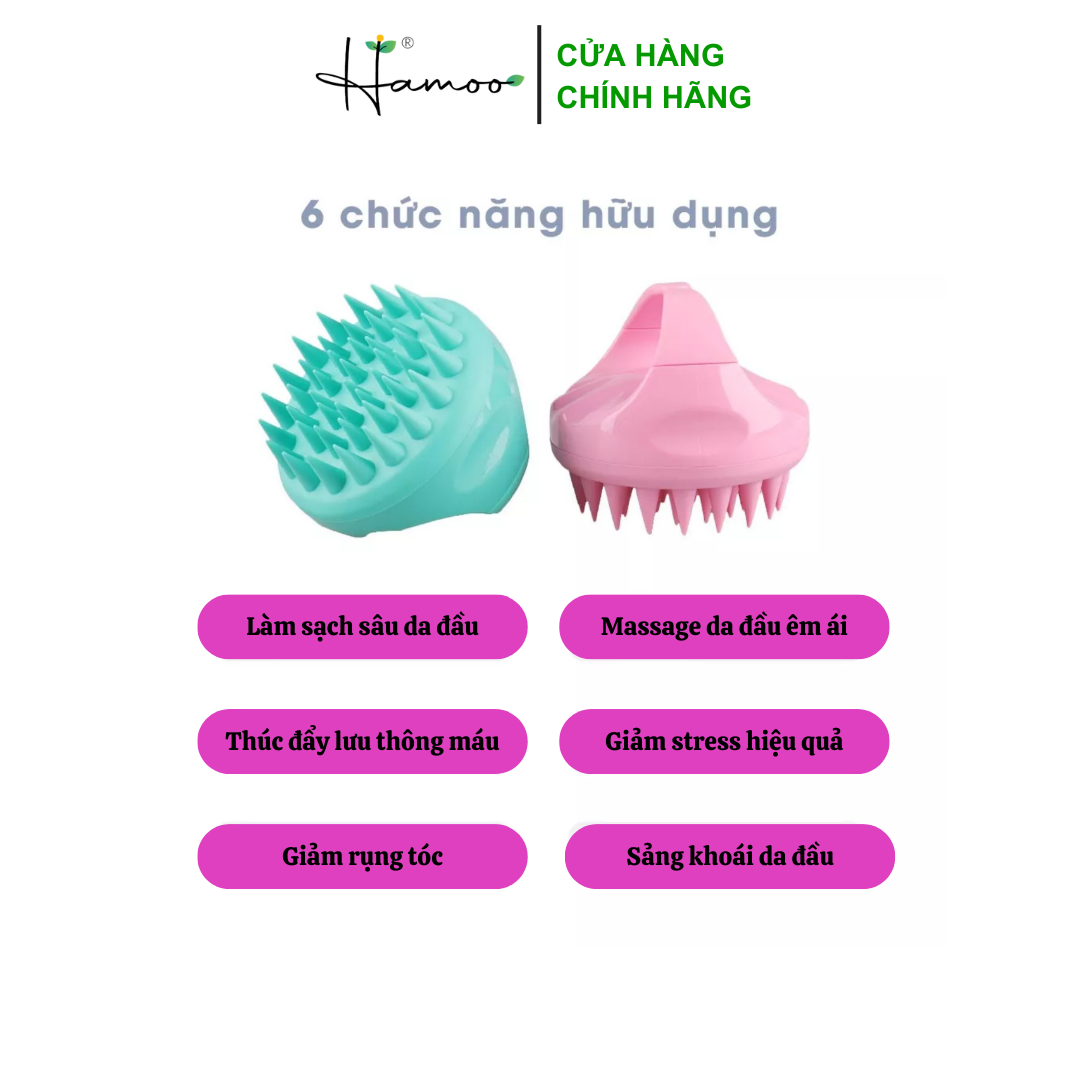 Lược gội đầu massage chất liệu silicon cao cấp