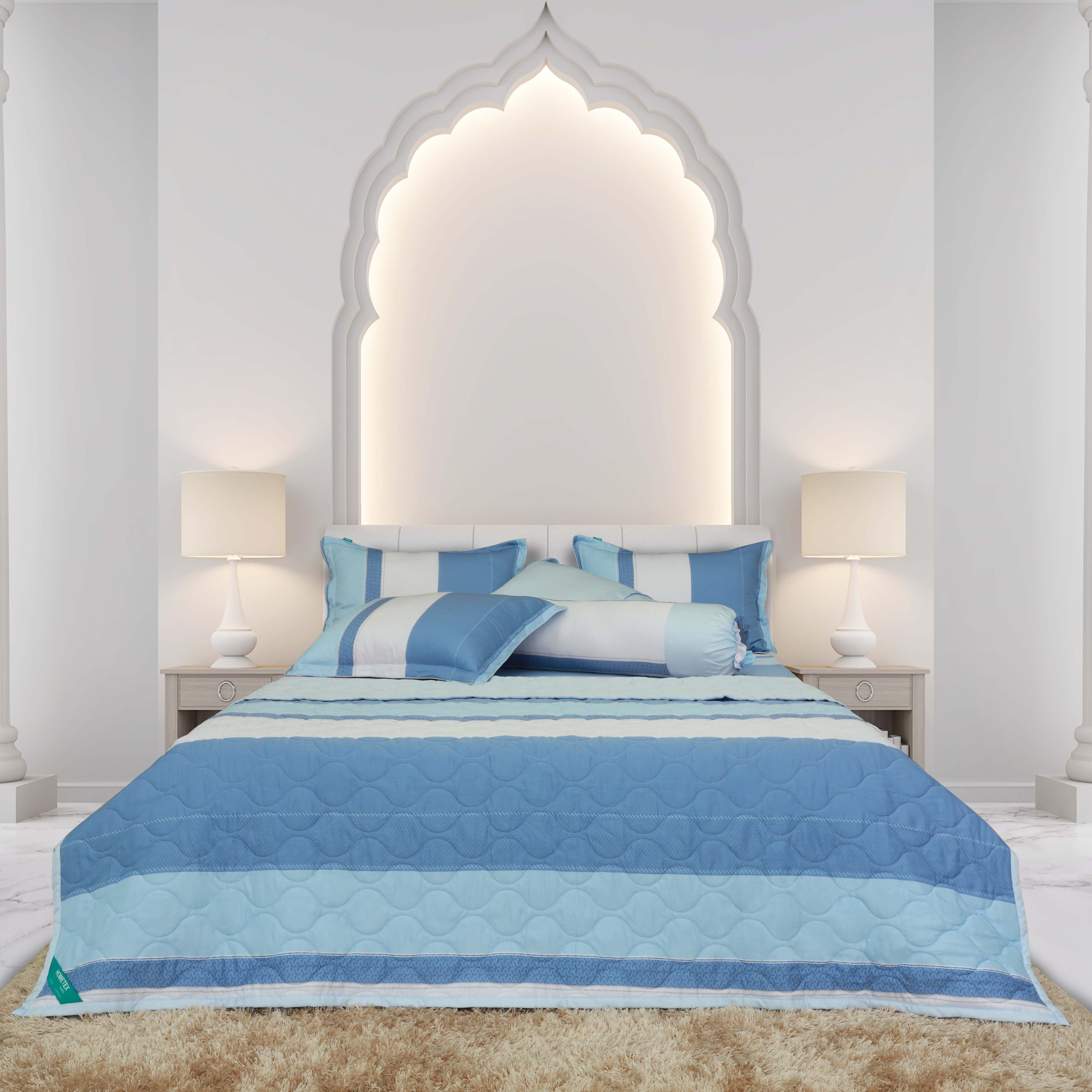 Bộ chăn drap gối tencel Hometex 180x200cm