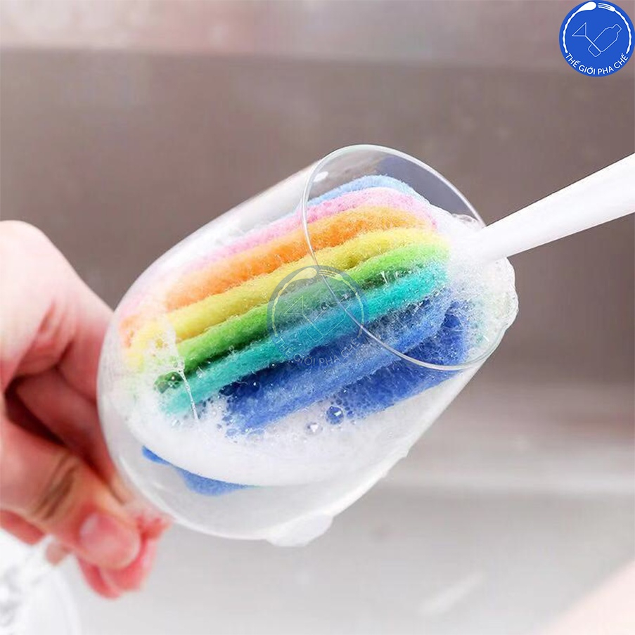 Cọ vệ sinh ly , cốc 7 màu