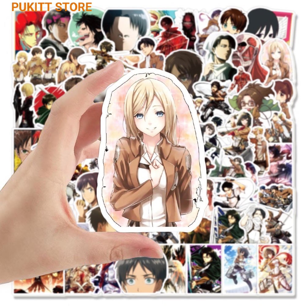 Sticker Attack On Titan - Miếng dán decal Attack On Titan chống nước hình dán Levi Eren STK06
