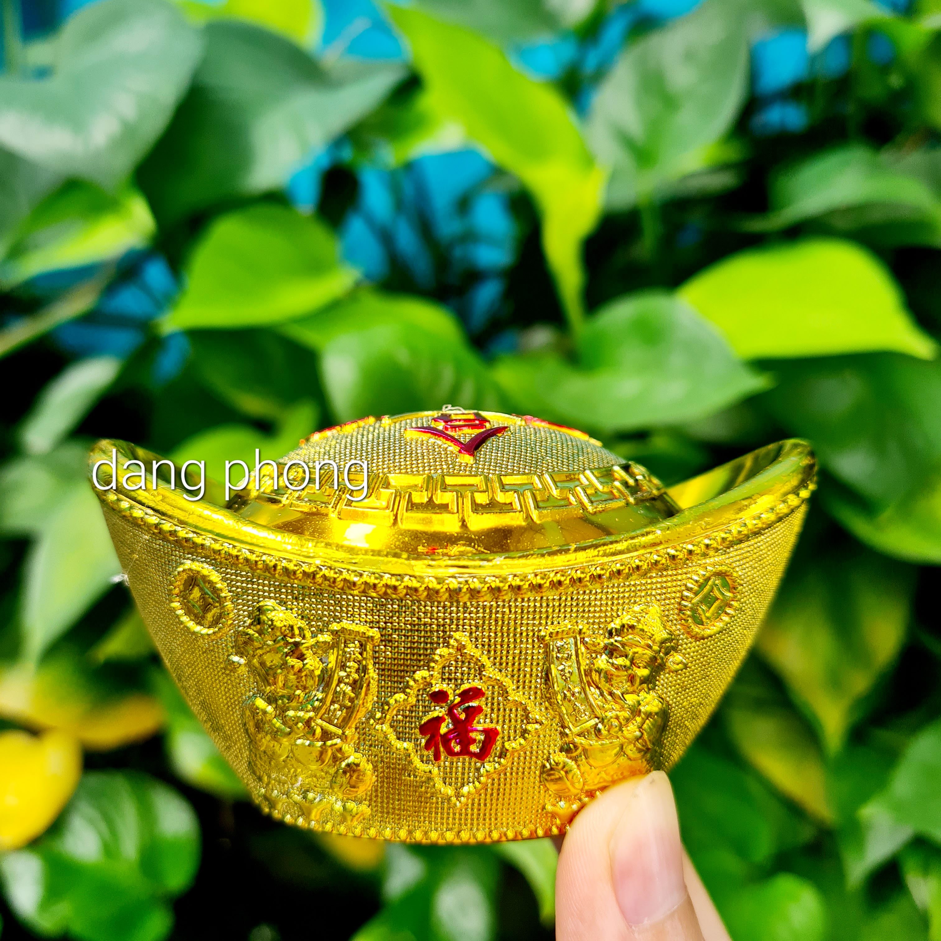 Hộp 6 thỏi vàng size 10cm ,8cm trang trí tết,bàn thờ thổ địa thần tài