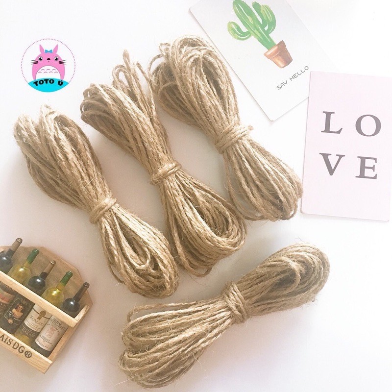 Dây cói, dây thừng trang trí decor vintage ( cuộn dài 100m).
