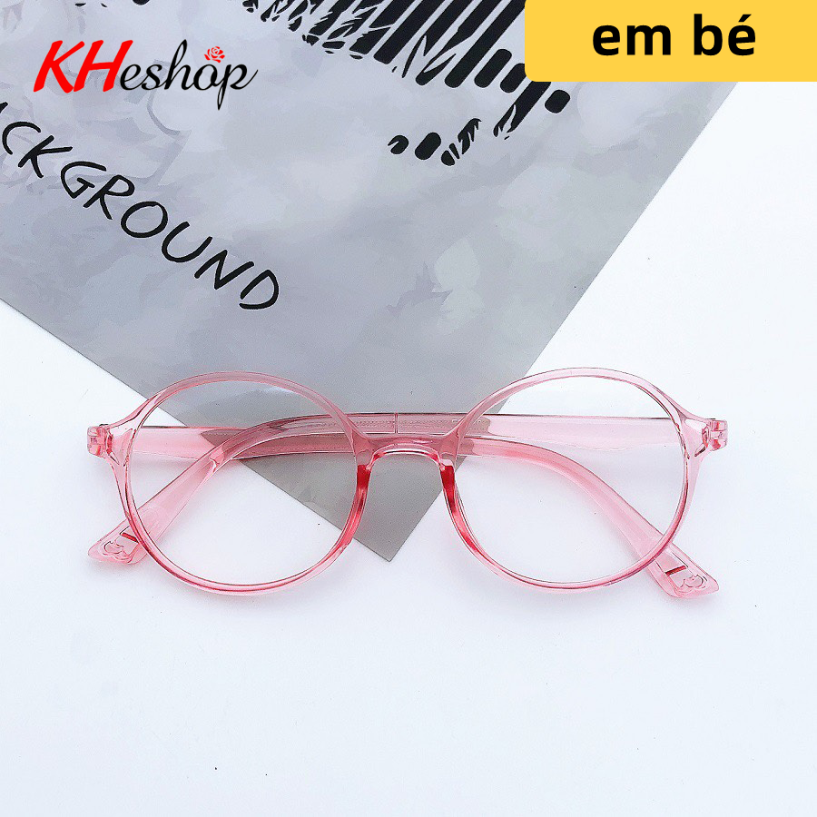 Kính mới nhất năm 2021 tròng tròn chống ánh sáng xanh, bức xạ cho trẻ em, phù hợp học online trên máy tính cho trẻ em tiểu học, mã Y2806 - kheshop