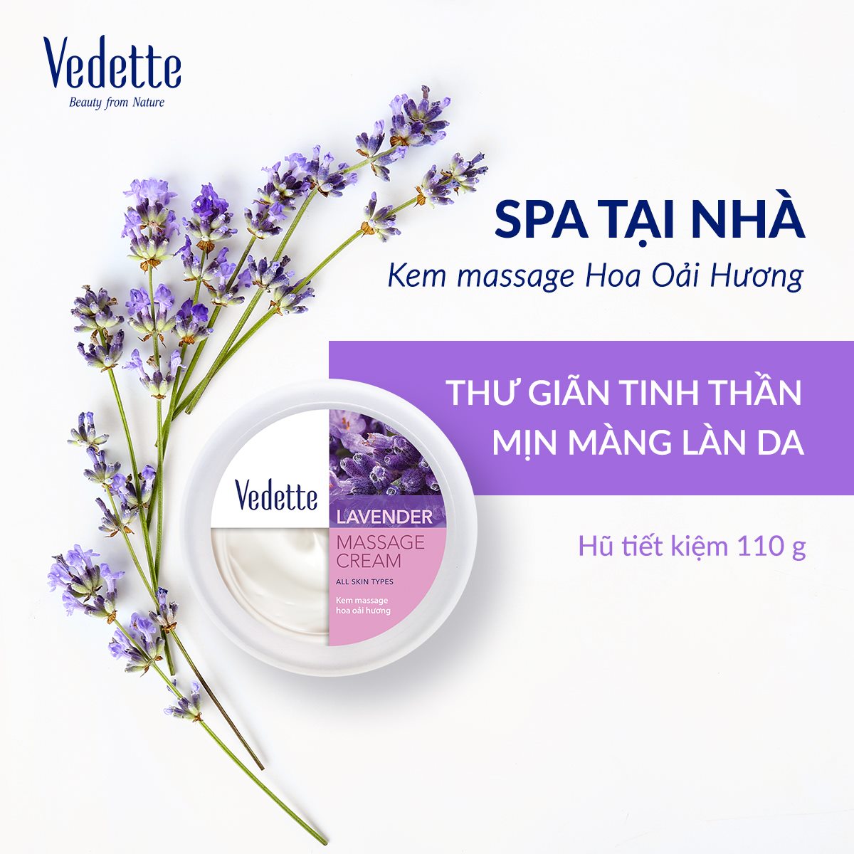 Kem massage Hoa oải hương