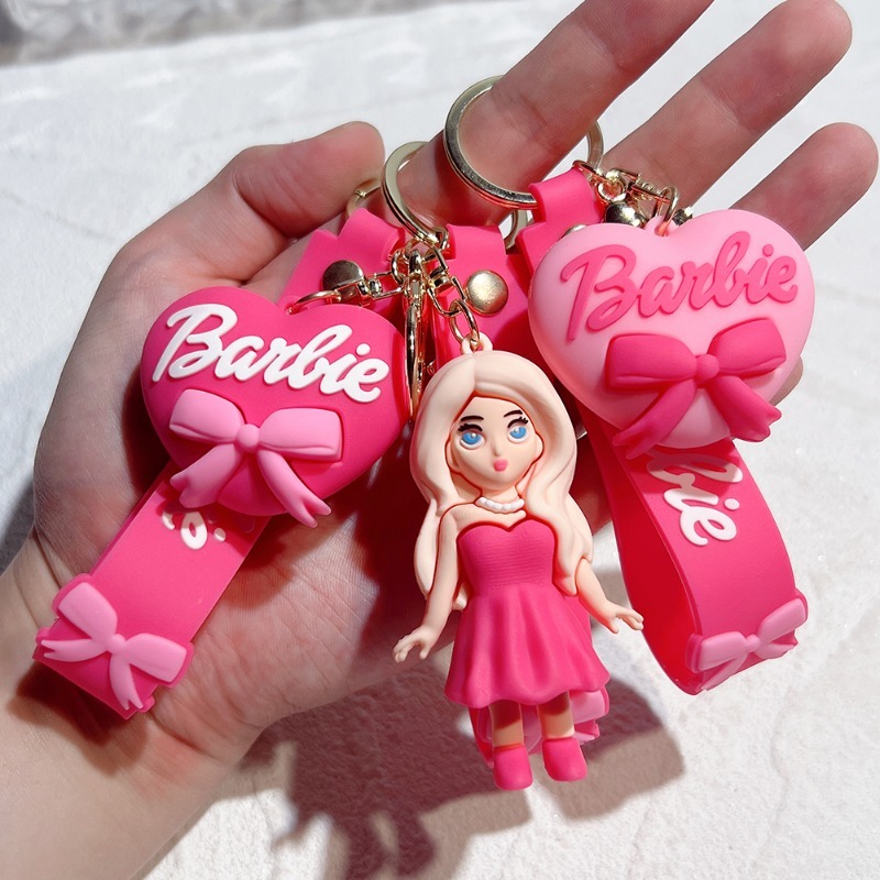 Móc Khóa Hình Búp Bê Barbie 3d Dễ Thương
