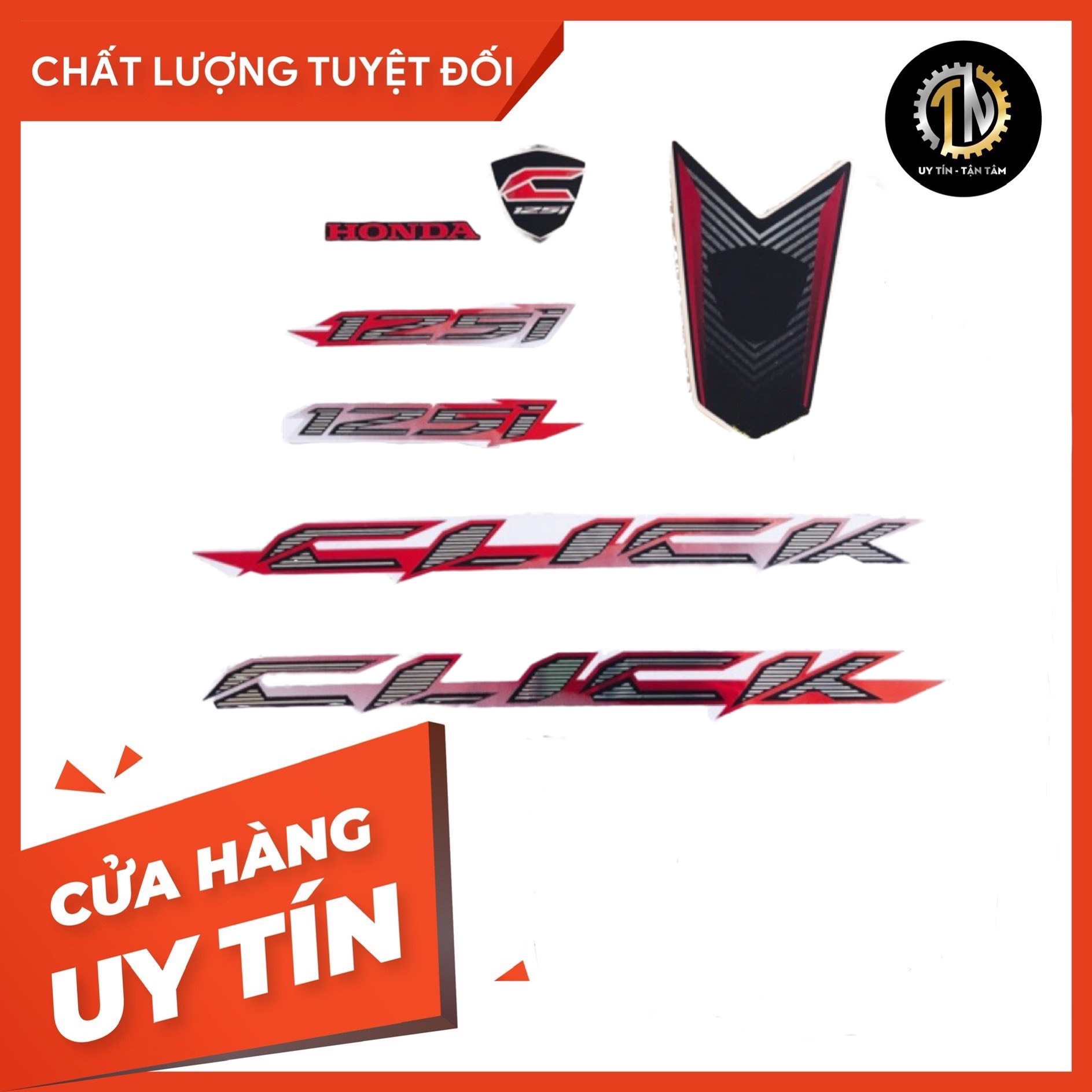 Tem Click 125i đời 2017 xe màu trắng hàng chính hãng Honda